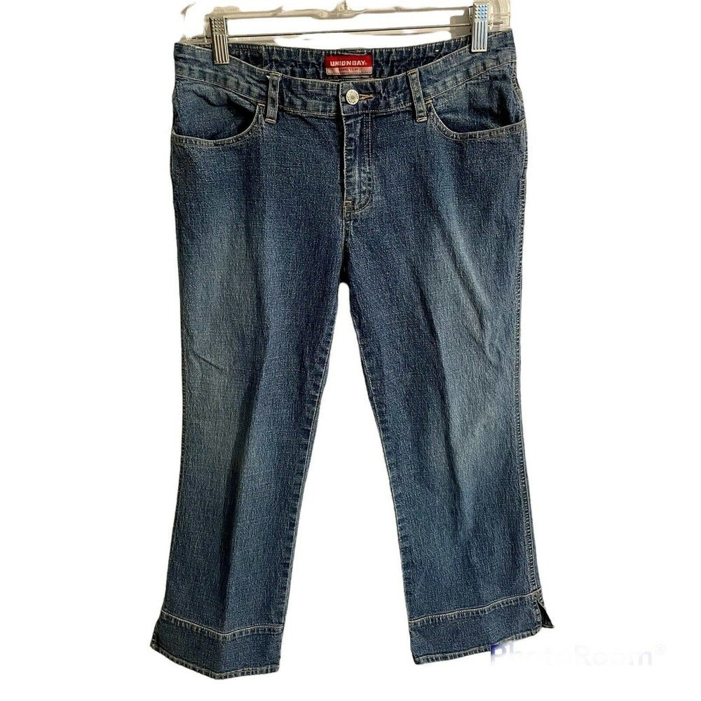 Vintage UnionBay Low Rise Cropped Jeans Size 11 Jr Blue J161123 90s Stretch Boho